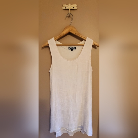 Papillon. Off-white sleeveless short dress/tunic. Wm M. - Picture 4 of 8